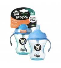 Cana Easy Drink cu pai Explora, Tommee Tippee, 230ml, Leut Albastru